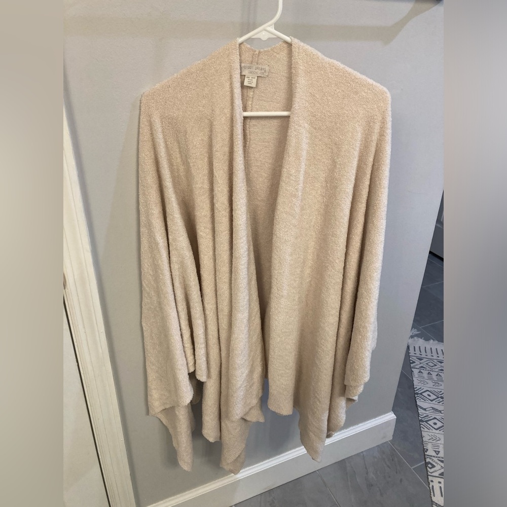 Barefoot Dreams Cozychic Lite Shawl Cardigan Cream Color plus size one size